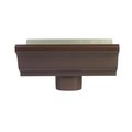 Amerimax Home Products 5.5 in. H X 10 in. W X 5.5 in. L Brown Aluminum K Gutter End with Drop 2501019